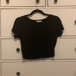 Francesca’s Black Tight Crop Top.